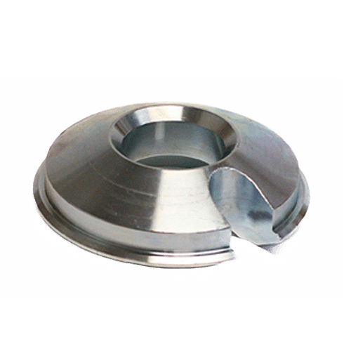 milled steel cone for centering wheel on machine