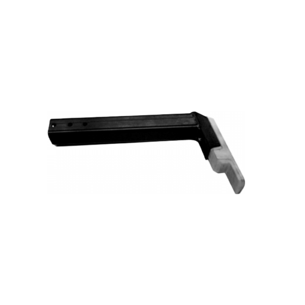 Metal bar tool with a nylon plastic tool head cover used in operating tire changer machines