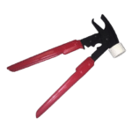 hammer with red handles with white cap