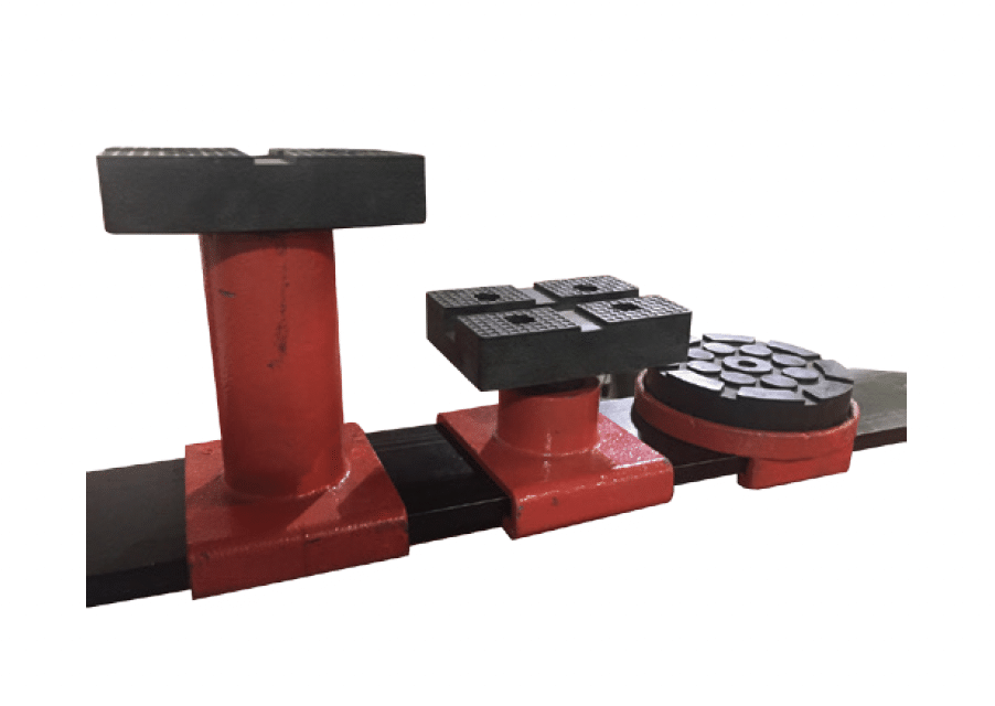 black and red automotive lift adapters